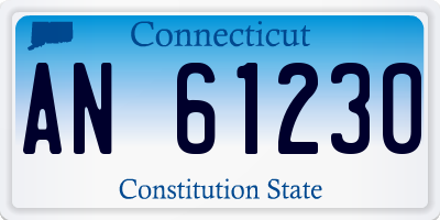 CT license plate AN61230