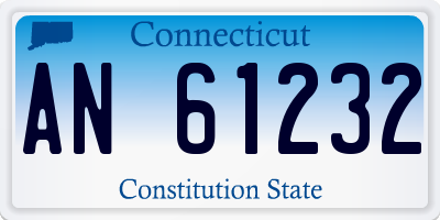CT license plate AN61232