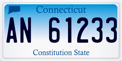 CT license plate AN61233
