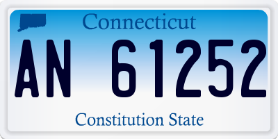 CT license plate AN61252