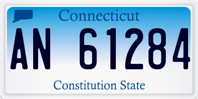 CT license plate AN61284