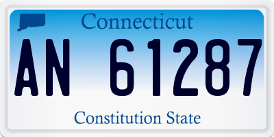 CT license plate AN61287