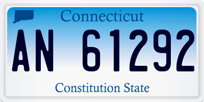 CT license plate AN61292