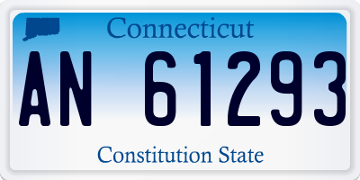 CT license plate AN61293