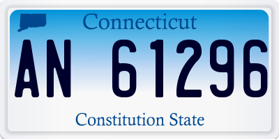 CT license plate AN61296