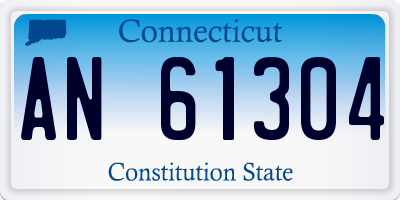 CT license plate AN61304