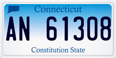 CT license plate AN61308