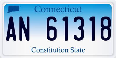 CT license plate AN61318