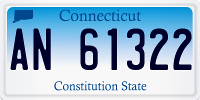 CT license plate AN61322