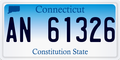 CT license plate AN61326