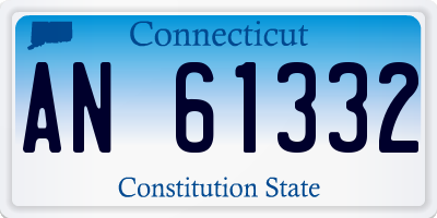 CT license plate AN61332