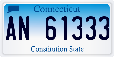 CT license plate AN61333