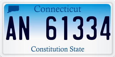 CT license plate AN61334
