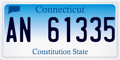 CT license plate AN61335