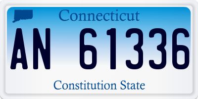 CT license plate AN61336