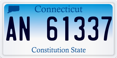 CT license plate AN61337