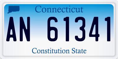 CT license plate AN61341