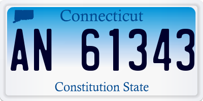 CT license plate AN61343