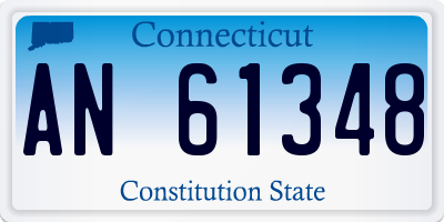 CT license plate AN61348