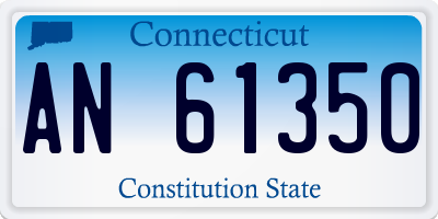 CT license plate AN61350