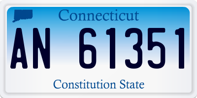 CT license plate AN61351