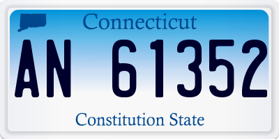 CT license plate AN61352