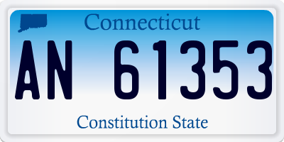 CT license plate AN61353