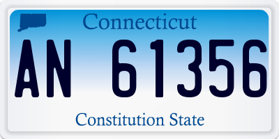 CT license plate AN61356