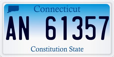 CT license plate AN61357