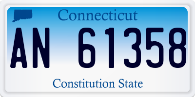 CT license plate AN61358