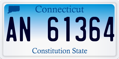 CT license plate AN61364