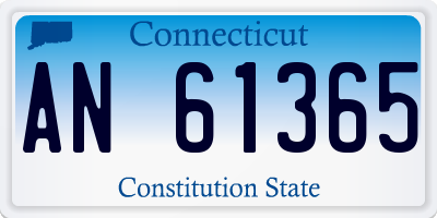 CT license plate AN61365