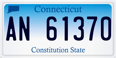 CT license plate AN61370