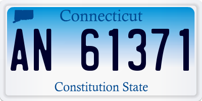 CT license plate AN61371