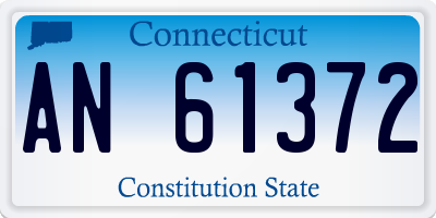 CT license plate AN61372