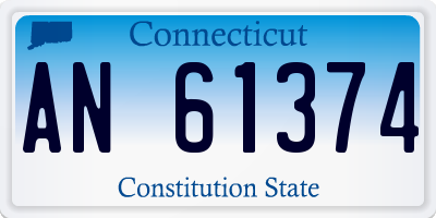 CT license plate AN61374