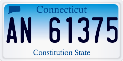 CT license plate AN61375