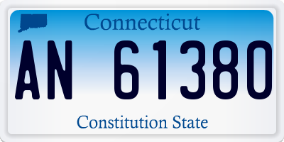 CT license plate AN61380