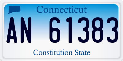 CT license plate AN61383