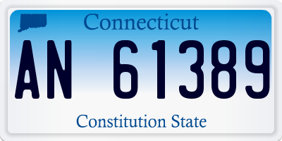 CT license plate AN61389