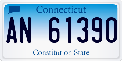 CT license plate AN61390