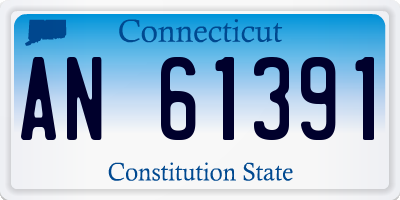 CT license plate AN61391