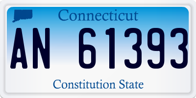 CT license plate AN61393