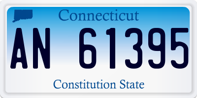 CT license plate AN61395