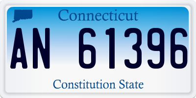 CT license plate AN61396