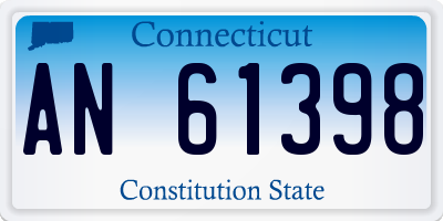 CT license plate AN61398