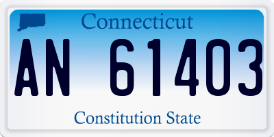 CT license plate AN61403