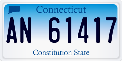 CT license plate AN61417