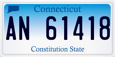 CT license plate AN61418