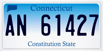 CT license plate AN61427